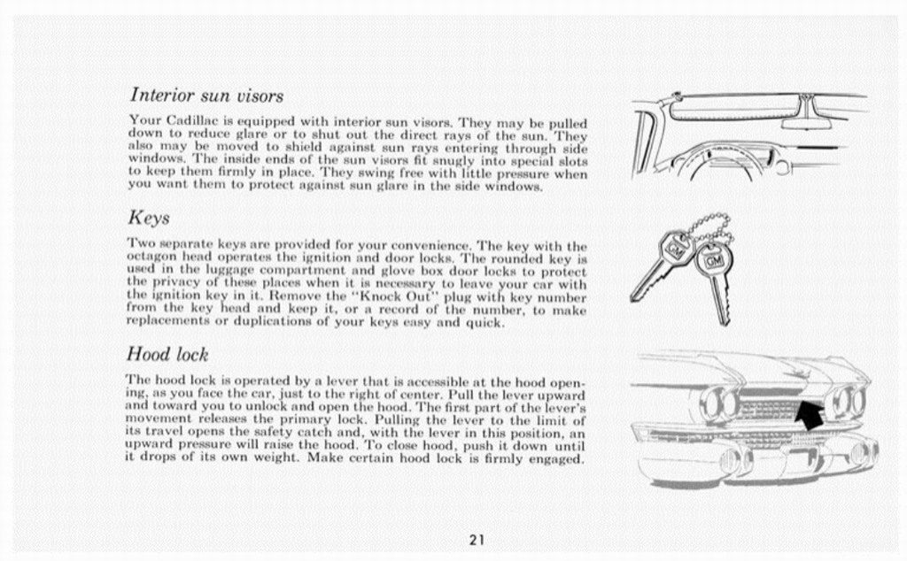 1959 Cadillac Owners Manual Page 20